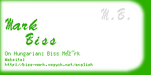 mark biss business card